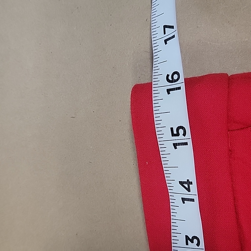 Ann Taylor Size 4 Red Jubilee Trouser with Ruffle Hem. High Rise, Like New Cond. - Picture 7 of 13